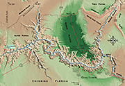 Landkarte Grand Canyon NP