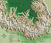 Landkarte Grand Canyon Nord- und Südrand