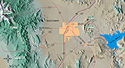 Landkarte Las Vegas und Umgebung