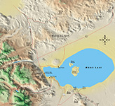 Landkarte Mono Lake und Umgebung