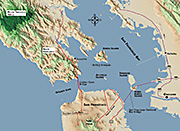 Landkarte San Francisco Bay