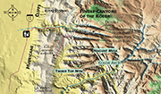 Landkarte Zion National Park, Kolob Canyons
